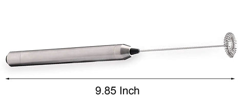 Milk Frother Handheld Electric Foamer Portable Mini Mixer Stainless Steel Body With Thick Whisk Cordless