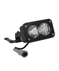 High Output LED Headlight Bar for Sur Ron Light Bee X S LBS LBX and Taparia Sting MX3 MX4 MX5 Pro, side angle view with connector