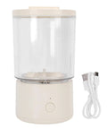 Portable Mini Washing Machine 1.6L Rechargeable Cordless Foldable Design with USB charging cable for travel.