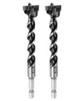 Two Pack Forstner Drill Bits Three Quarter Inch 19mm Diameter Tungsten Carbide Woodworking Hole Cutters Quarter Inch Hex Shank