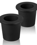 Patio Table Umbrella Hole Wedge Plugs And Stabilizer Sleeve Set For Two To Two And A Half Inch Table Holes And One And A Half Inch Umbrella Poles Cone Ring Stabilizer Black Two Pack