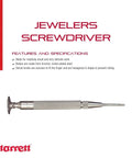Delicate Jeweler Screwdriver With Knurled Grip, 0.070 Inch Replaceable Blade, For Jewelers And Watchmakers, shown on white