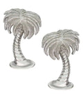 Coastal Palm Tree Cabinet Knobs Set Matched Pair Pewter Hardware Ocean Chic Drawer Pulls for Beachy Kitchen and Bath