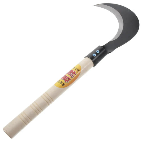 Long Handled Weeding Tool With Semi Circular Steel Blade For Lawn Garden And Farm Clearing Manual Mowing Tool For Weeding Grass Cutting Sugarcane