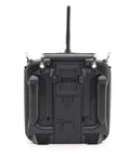 Back view of Carbon Fiber RC Transmitter With Hall Gimbals And EdgeTX OpenTX Support, removable battery cover, raised grips, MKII