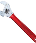 Adjustable Drive Wrench With Extra Capacity Jaw For Big Jobs, forged alloy steel, chrome finish, plastic dipped 12 inch handle