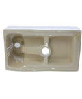 Rectangular White Ceramic Vessel Sink For Countertop Install With RenoGloss Finish, Overflow, 17.85 Inch Wide By 9.44 Inch Deep