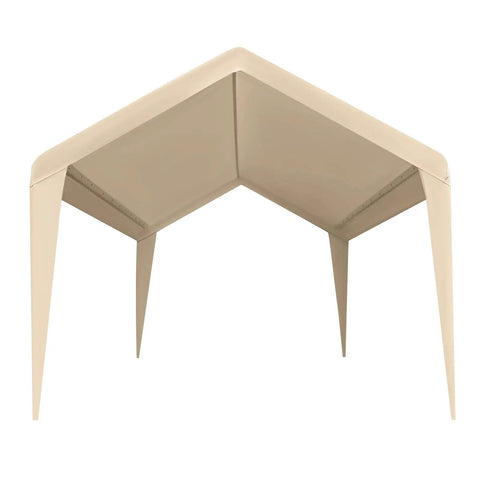 Beige Replacement Top Canopy For 10ft By 20ft Carport Frame With 180G Waterproof UV Protected Tarp And Ball Bungees Durable Outdoor Cover