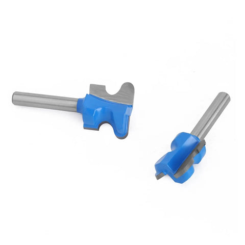 Kick It Up A Notch With This Double Finger Molding Router Bit! Two blue 6mm or 1/4in shank bits for wood shaping.