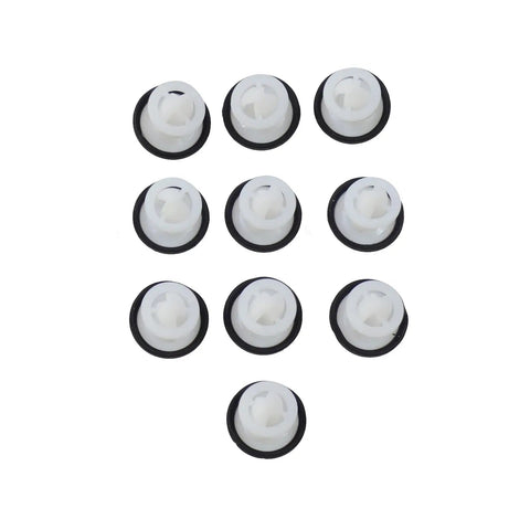 Premium Side Door Skirt Retainer Clips With Durable Door Trim Panel Fasteners That Are Straight Up Fire For Tesla Model Y And Model 3 Aftermarket Auto Body Hardware Kit - 10 white clips with black edges