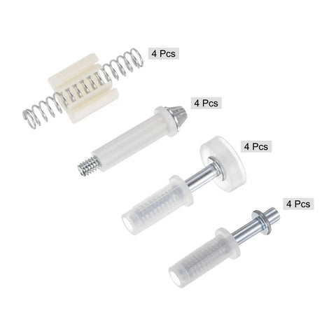 16 Piece Bi-Fold Door Hardware Kit With Top And Bottom Pivots, Steel Springs And Guide Wheels For Bi-Fold Closet Doors, Pocket Doors, Accordion Doors And Barn Doors Easy DIY Fix It Kit