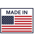 American flag with 'Made in USA' text, representing product origin