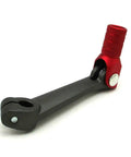 Short Gear Shift Lever Shifter For 50cc To 250cc Pit Dirt Bikes, Durable Aluminum Upgrade For Crisp Shifts, red pivot tip on gray lever