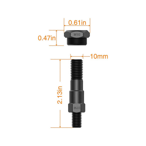 Replacement Mandrel for Rivet Nut Tool Kit and Manual Rivet Nut Gun with Nose Pieces Metric M10 1 Pack Pro Grade High Strength Alloy