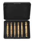 Get The Ultimate 6 Piece HSS 4341 Double Head Damaged Screw Extractor Kit For Stripped Bolts And Broken Fasteners In Sizes 2 To 12mm Made Tough With Titanium Coated Steel For Easy Removal Any Day, 6-piece case