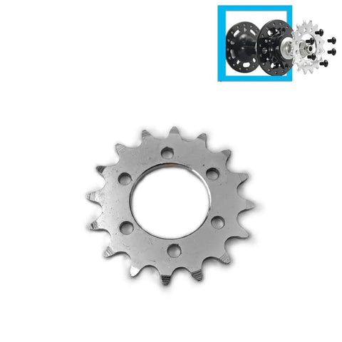 16T Fixed Gear Conversion Kit For Bicycles With Disc Brake Mount Bolts Six Screw Disc Hub Converts Any Bike To A Dope Single Speed Easy Install Durable Silver Cog For Fast Low Drag Ride