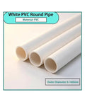 Built Tough Surface Mount Rigid Conduit Cable Protection Pipes Wire Management Electrical Setup 10 Pack showing white PVC round pipes with outer diameter 6-160mm.
