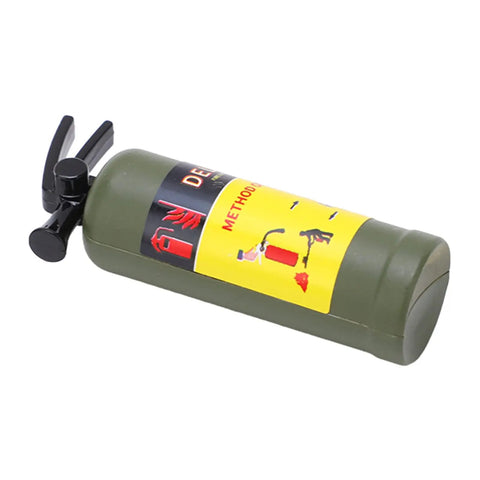 Slick Mini Fire Extinguisher RC Car Accessory For Axial Scx10 And Wpl Mn Series Crawlers Lightweight Decorative Toy in vibrant green.