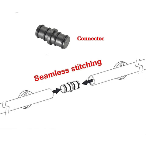 Connector for Built Tough Sliding Barn Door Track Kit with seamless stitching, ideal for smooth glide motion and reliable structure.