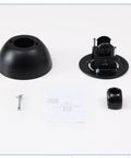 Ceiling Fan Slope Kit For Slopes Up To 45 Degrees No Fuss Install Slope Adapter With Silver Finish components displayed