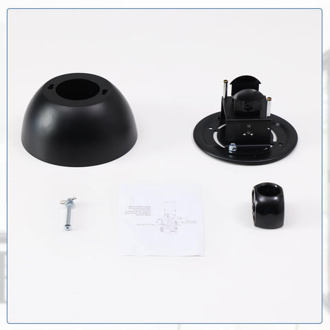 Ceiling Fan Slope Kit For Slopes Up To 45 Degrees No Fuss Install Slope Adapter With Silver Finish components displayed