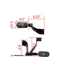 Harley Sportster Mid Control Kit With Peg Levers And Linkage Hardware Complete Mounting Set For 2004 2013 XL Models 1200C 1200R 1200L 1200N 1200X And 883 883L 883R Direct Bolt On Installation For Easy Fit And Secure Ride, black steel set with dimensions