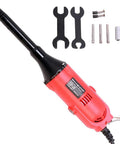 Long Reach Heavy Duty Electric Die Grinder Up To 15000 RPM Six Variable Speeds with accessories and ergonomic grip.