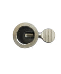 Stainless Steel 304 Rotisserie Spit Rod Roller Bushing Fits 5/16 Square and 3/8 Round Rods, shown front view