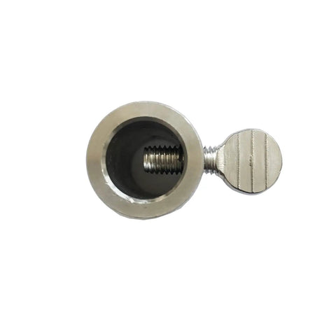 Stainless Steel 304 Rotisserie Spit Rod Roller Bushing Fits 5/16 Square and 3/8 Round Rods, shown front view