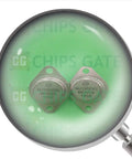 7 Pairs Beefy TO-3 Power Transistors MJ15022 MJ15023 for Amplifiers and Power Circuits under magnifying glass