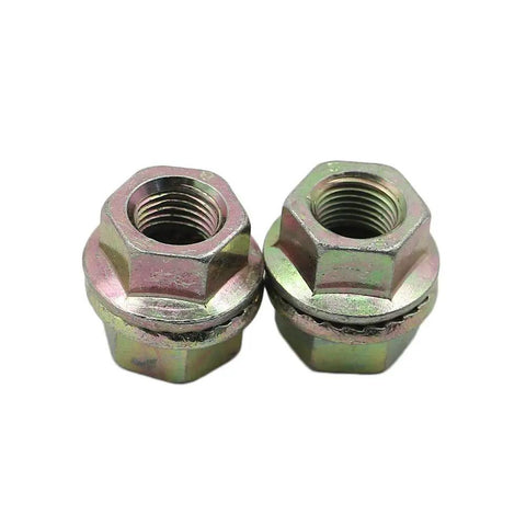 Professional Grade Flange Wheel Lug Nuts Fit Polaris ATVs And UTVs With Steel Wheels Grade 109 Zinc Coated Replaces 7542459 close-up view