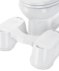 White 7 Inch Toilet Stool For Easier Posture And Faster Poops, Detachable Potty Step Stool For Adults And Kids under toilet bowl