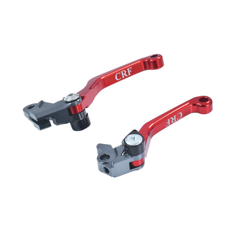 Red CNC Aluminum Brake And Clutch Lever Pivot Handle For CRF125F 2014 Through 2026 Dirt Bike Lightweight 6061 Alloy