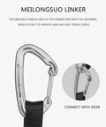 Climbing Belt And Foot Loop Lanyard Set for outdoor tree climbing, adjustable arborist gear showing quick-adjust buckle and chain