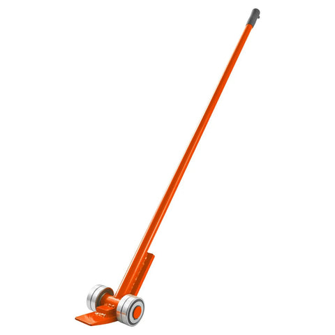 Workhorse Pry Lever Bar With Three Ton Load Capacity And Four Point Five Foot Steel Handle Heavy Duty Lever Dolly With 2.8 Inch Wheels