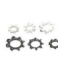 External Tooth Lock Washers Set 1000 Pcs Serrated Shakeproof Star Gaskets M4 Nickel Plating Black Zinc Hardened Steel