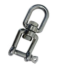 Heavy Duty 3/8 Inch Stainless Steel 316 Jaw And Eye Swivel showing rugged design for marine mooring and towing.