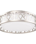 14 Inch LED Flush Mount Ceiling Light Fixture With Dimmable 3000K Warm White, 1400 Lumens, 20W, Brush Nickel Finish, ETL Listed