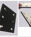Top Shelf Quarter Sheet Sander Pad Featuring Six Rapid Dust Extraction Holes And Super Sticky Pressure Sensitive Adhesive for woodworking.
