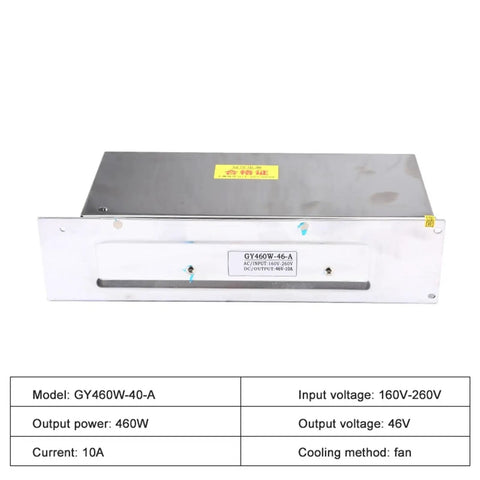 Steel 460W Switching Power Supply For CNC Engraving Machines 46V 10A Single Output with fan cooling