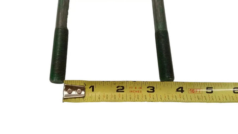 All-In-One Heavy-Duty U-Bolt Trailer Axle Spring Mount Kit For 5200 To 6000 Lb Axles Includes One-Half Inch U-Bolts Three By Six-And-A-Half Inch Brackets Bolt-On Rock-Solid Mounting For Secure Trailer Suspension, 1/2 in U-bolts measured with tape