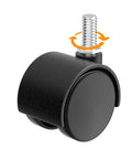 Keep It Rollin Smooth With Heavy Duty Swivel Caster Wheels Crafted From Durable Black Nylon Featuring An M8 Threaded Stem for furniture mobility