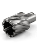 Annular cutter, 1-3/8 in diameter, 3/4 Weldon shank, HSS, silver metal