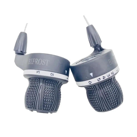 MTB Twist Shifter Set 3X6 Speed With Left Three Position And Right Six Position Gear Shifters And Cables Included For Your 22.2mm Bars Shimano 18S Compatible Black