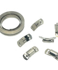 2-Piece 10ft 304 Stainless Steel Worm Gear Hose Clamps Plus 6 Fasteners For Your Garage DIY Projects Cutting Custom Lengths No Rust And Heavy Duty Straps To Fix Pipes Like A Boss., 10ft stainless steel hose clamp roll with six fasteners