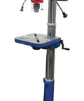 Beefy 17 Inch Swing Floor Drill Press With 360 Degree Table Rotation And 45 Degree Tilt Crank Table Up And Down LED Work Light