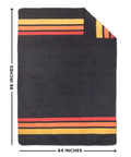 Heavyweight Wool Blanket For Cold Nights Camping Ready Outdoor Essential Washable And Large 4.5lb Warmth, 88x64 inches, striped design.