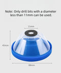 Drill Dust Cover Bowl For Electric Hammers And Impact Drills, blue, dimensions 45mm height x 88mm diameter, 11mm drill bit limit