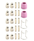 Solid 24 Piece Plasma Cutter Consumables Kit That Totally Slays SG 55 AG 60 Cut 50 And More For Long Lasting Cuts You'll Love consisting of nozzles and electrodes.