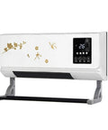 Crush The Winter Chill 2000W Wall Mounted Space Heater Air Conditioner Fan With Remote Timer, Quiet Electric Heater For Showers And Bedrooms delivering sleek design with floral accents.